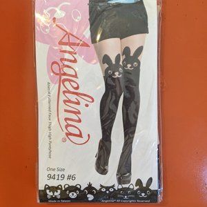 One Size Bunny Faux Thigh High Tights